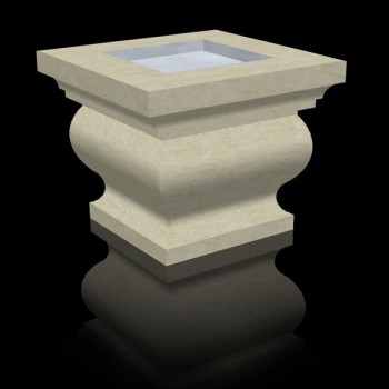 Outdoor Fire Pit 36" square x 29" Tall. Limestone Texture