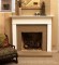 Before and after, with "extended leg returns" to the floor beside the hearth