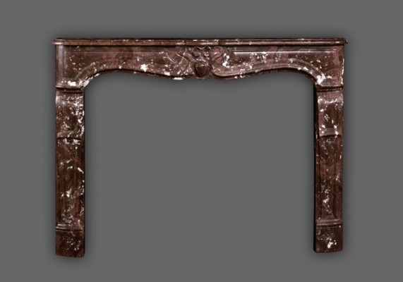 Savoy Louis XV Marble Mantel - Rouge Royale