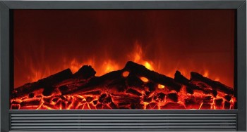 The SD14 58" Electric Fireplace features electric 'flame' technology for realism. This fireplace also features an fan assisted space heater (5,000 Btu's at High and 2,500 Btu's at Low) and a multi-function hand-held infrared remote control. Insert this fireplace into a cabinet, a cabinet-style mantel or into the wall.