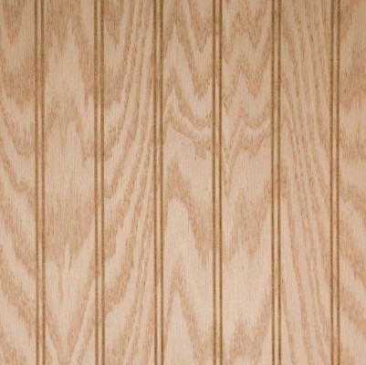 Detail image of beaded oak paneling - Red Oak - Unfinished - 2" bead pattern