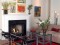 Installed fireplace mantel.