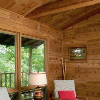 Rustic Western Red Cedar paneling - for a cozy cabin
