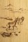 A small deer herd vignette on rustic paneling