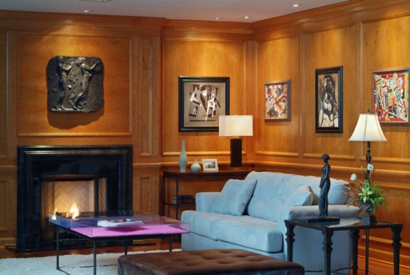 The 108 Bolection marble mantel surround compliments a formal room design