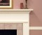 This fireplace mantel was painted white.