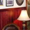 Hard Maple with Traditional Mahogany (aka Merlot) Wainscoting with our Large Chair Rail