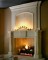 Arched recessed overmantel