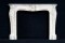 French, Louis XIV styling exhibited in this marble mantel. Carrara marble