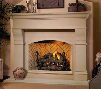 Stone Mantel - Specially formulated construction for either Indoor or Outdoor use