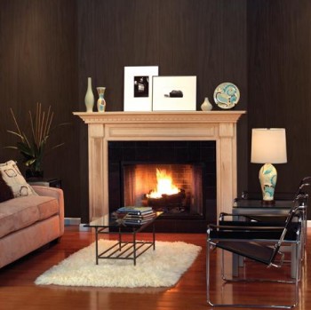 Dark, rich and intensely elegant plywood paneling