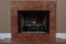 Installed picture of the Rojo marble facing