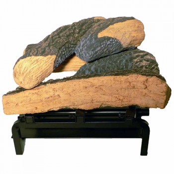 4-piece outdoor fire pit logs and burner