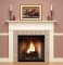 Dentil molding is featured on this mantel