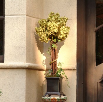 Green Hydrangea Topiary in Bronze
