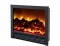 Detailed view of our SD27" Electric Fireplace that comes with wide trim to act as a surround.  Fireplace features electric flame technology and a two stage space heater (5,200 Btu's at High) that will warm up to 400 square feet.  Remote control included.  Inserts into a cabinet, a mantel or into the wall and the surround trim helps conceal the opening. (Flame image enhanced.)
