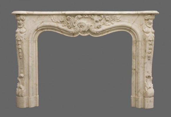 Louis VX French Marble Mantel in Beige Perlato