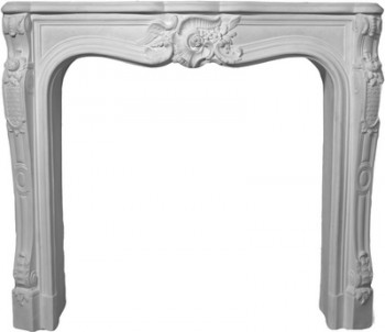 French Design, cast plaster fireplace mantel