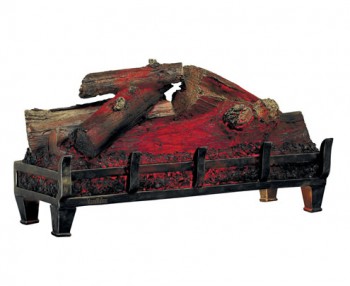 The DuraFlame electric log insert fits into an existing fireplace.  Looks real whether "flames" are turned off or on.  Operates with flames only, or flames with crackling sounds.