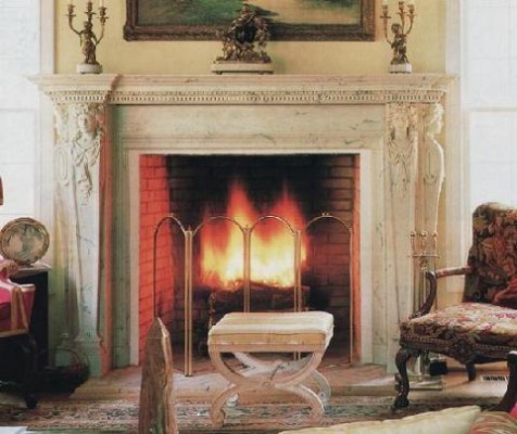 1 Our Renaissance Italian Marble Mantel was the focus of this home renovation, and the owners continue to be thrilled