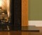 The legs of this mantel are fluted