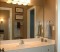 Bathroom before new mirror frame makeover