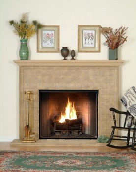 Italian Tile | Stone Mantel