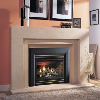 AD Egyptian Beige Marble Mantel (Fireplace not included)