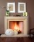 The Legend Stone mantel with accessory hearth