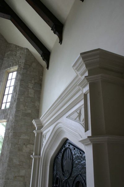 Our Gothic Stone Mantel