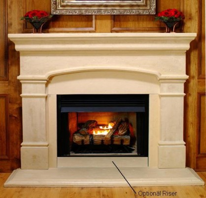 Optional 11 x 49 Riser, cut on site to size.  Valinda & Vinemont Sandstone Finish