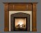 Beautiful details. The fireplace is shown here with our #400 limestone surround and Tan Brown granite facing