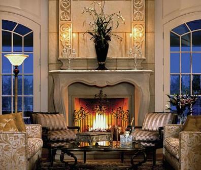 A contemporary French, Louis XIV Stone Mantel