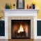The Hanceville fireplace mantel has dentil molding