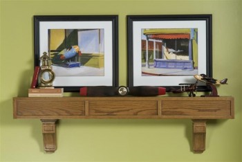 The Mission Mantel Shelf will compliment your Mission, Prairie, Arts and Crafts, or Craftsman style home.  Corbel brackets are optional.