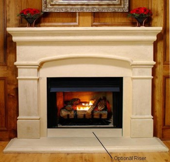Optional 11 x 49 Riser, cut on site to size.  Valinda & Vinemont Sandstone Finish
