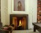 Transitional Marble Mantel #108 in a modern room