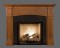 The Hanford Fireplace Mantel, complete with an arch and distinctive recessed panels.