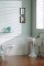Beaded birch wainscot panels can be stained or painted
