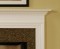 Up close picture of the dentil molding on the mantel