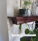 The normally closed tapered end of a Stevenson Mantel Shelf