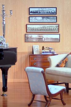Imperial Oak Plywood Library Paneling above beaded wainscoting