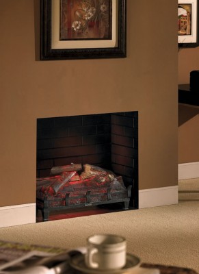 The DuraFlame DFL001 electric fireplace insert installs into existing fireplaces to create true fire aesthetics and crackling sounds.  This log set does not have a heater.