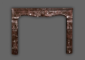 Savoy Louis XV Marble Mantel - Rouge Royale