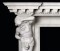 Always with strength, Hercules carries the weight of the mantel shelf, and the fireplace is beautifully framed