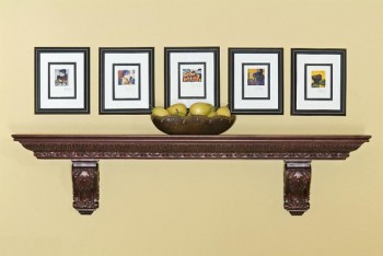 The lovely Acanthus mantel shelf is hand-carved and customizable