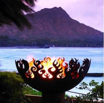 The Great Outdoor Firebowl for gas, wood or charcoal