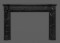 This mantel is available in any of our marble stone colors.  Black Regal with white veining representative of Black Marquina