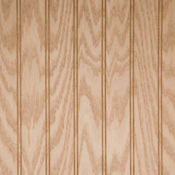 Detail image of beaded oak paneling - Red Oak - Unfinished - 2" bead pattern