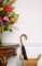 Birch Beaded wainscoting, painted white in a foyer